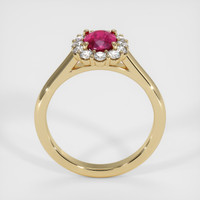 0.85 Ct. Ruby Ring, 18K Yellow Gold 3