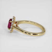 0.89 Ct. Ruby Ring, 18K Yellow Gold 4
