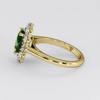 3.51 Ct. Bluish Green Sapphire Ring, 18K Yellow Gold 4
