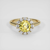 1.45 Ct. Yellow Sapphire Ring, 18K Yellow Gold 1