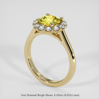 1.45 Ct. Yellow Sapphire Ring, 18K Yellow Gold 2