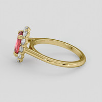 1.51 Ct. Padparadscha Sapphire Ring, 18K Yellow Gold 4