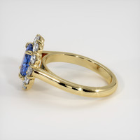 1.24 Ct. Blue Sapphire Ring, 18K Yellow Gold 4