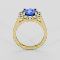 2.70 Ct. Blue Sapphire Ring, 18K Yellow Gold 3