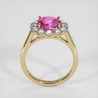 2.99 Ct. Pink Sapphire Ring, 18K Yellow Gold 3