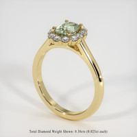 0.80 Ct. Sapphire Ring, 18K Yellow Gold 2