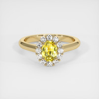 0.79 Ct. Sapphire Ring, 18K Yellow Gold 1