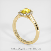 0.79 Ct. Yellow Sapphire Ring, 18K Yellow Gold 2