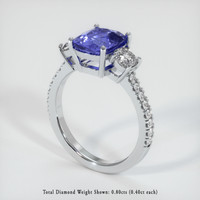 3.00 Ct. Color Change Sapphire Ring, Platinum 950 2