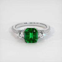 1.69 Ct. Emerald Ring, Platinum 950 1