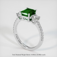 1.69 Ct. Emerald Ring, Platinum 950 2