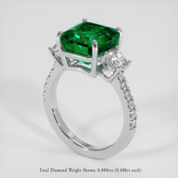 3.95 Ct. Emerald Ring, Platinum 950 2
