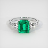 1.68 Ct. Emerald Ring, Platinum 950 1