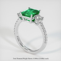 1.68 Ct. Emerald Ring, Platinum 950 2