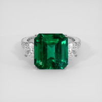 6.64 Ct. Emerald Ring, Platinum 950 1