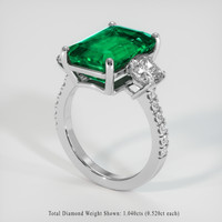 5.66 Ct. Emerald Ring, Platinum 950 2