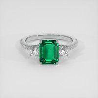2.58 Ct. Emerald Ring, Platinum 950 1