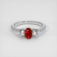 0.63 Ct. Ruby Ring, Platinum 950 1