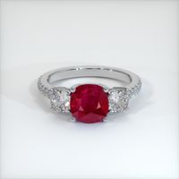 2.17 Ct. Ruby Ring, Platinum 950 1