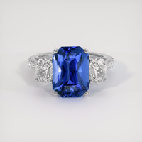 6.23 Ct. Blue Sapphire Ring, Platinum 950 1
