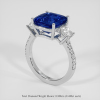 4.96 Ct. Blue Sapphire Ring, Platinum 950 2