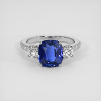 3.48 Ct. Blue Sapphire Ring, Platinum 950 1