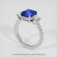 3.48 Ct. Blue Sapphire Ring, Platinum 950 2