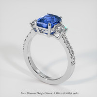 3.11 Ct. Blue Sapphire Ring, Platinum 950 2
