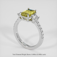 1.85 Ct. Bi Color Sapphire Ring, Platinum 950 2