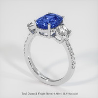4.06 Ct. Sapphire Ring, Platinum 950 2