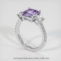 3.02 Ct. Purple Sapphire Ring, Platinum 950 2