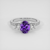 2.13 Ct. Purple Sapphire Ring, Platinum 950 1