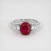 2.75 Ct. Ruby Ring, Platinum 950 1