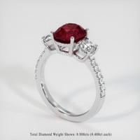 2.75 Ct. Ruby Ring, Platinum 950 2