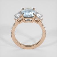 4.55 Ct. Greenish Blue Sapphire Ring, 14K Rose Gold 3
