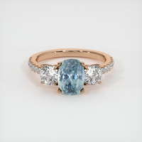 1.88 Ct. Sapphire Ring, 14K Rose Gold 1