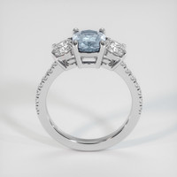1.64 Ct. Greyish Blue Sapphire Ring, 10K White Gold 3