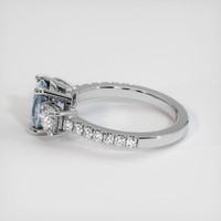 1.64 Ct. Greyish Blue Sapphire Ring, 10K White Gold 4