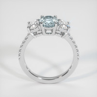 1.06 Ct. Greyish Blue Sapphire Ring, 10K White Gold 3