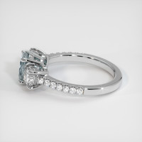 1.06 Ct. Greyish Blue Sapphire Ring, 10K White Gold 4