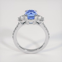 2.93 Ct. Blue Sapphire Ring, 14K White Gold 3