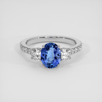 1.97 Ct. Blue Sapphire Ring, 14K White Gold 1