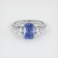 3.00 Ct. Sapphire Ring, 14K White Gold 1