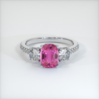 1.80 Ct. Pink Sapphire Ring, 14K White Gold 1