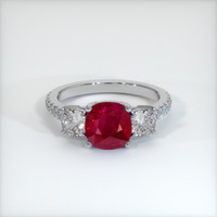 2.17 Ct. Ruby Ring, 14K White Gold 1