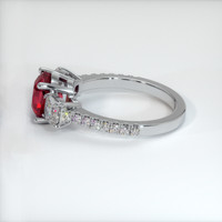 2.17 Ct. Ruby Ring, 14K White Gold 4