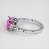 3.58 Ct. Pink Sapphire Ring, 14K White Gold 4