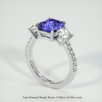 2.50 Ct. Color Change Sapphire Ring, 14K White Gold 2