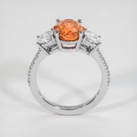 3.65 Ct. Padparadscha Sapphire Ring, 14K White Gold 3