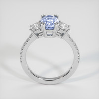 2.10 Ct. Blue Sapphire Ring, 14K White Gold 3